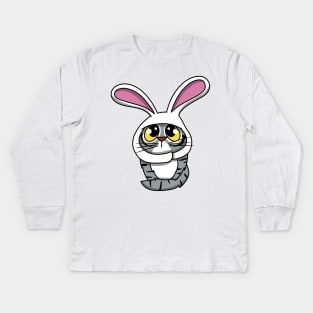 Bunny Kitty Kids Long Sleeve T-Shirt